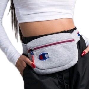 Champion Light Gray Waist Bag with Red and Blue Accents NWT